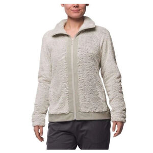 The North Face Women’s Furry Fleece Full-Zip Jacket, Gray & Beige – Size Medium